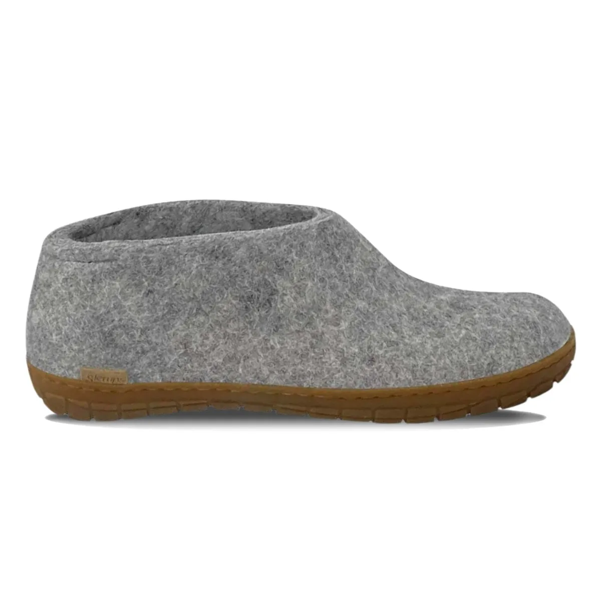 Glerups Modèle Femme AR Chaussure avec Semelle en Caoutchouc Naturel Miel Gris Clair