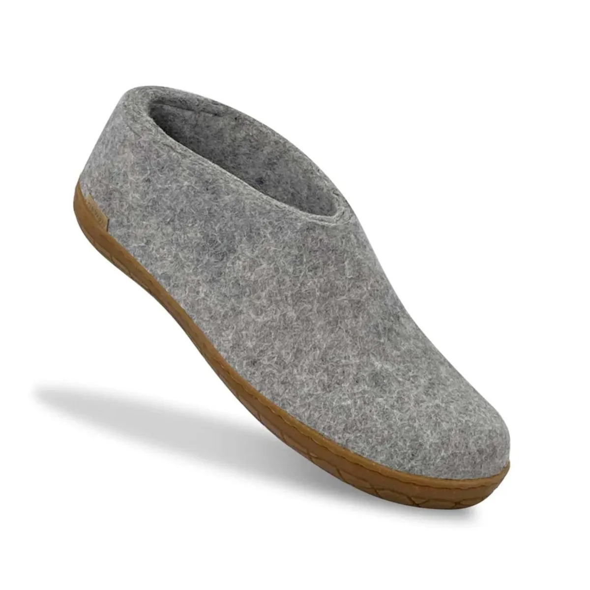 Glerups Modèle Femme AR Chaussure avec Semelle en Caoutchouc Naturel Miel Gris Clair