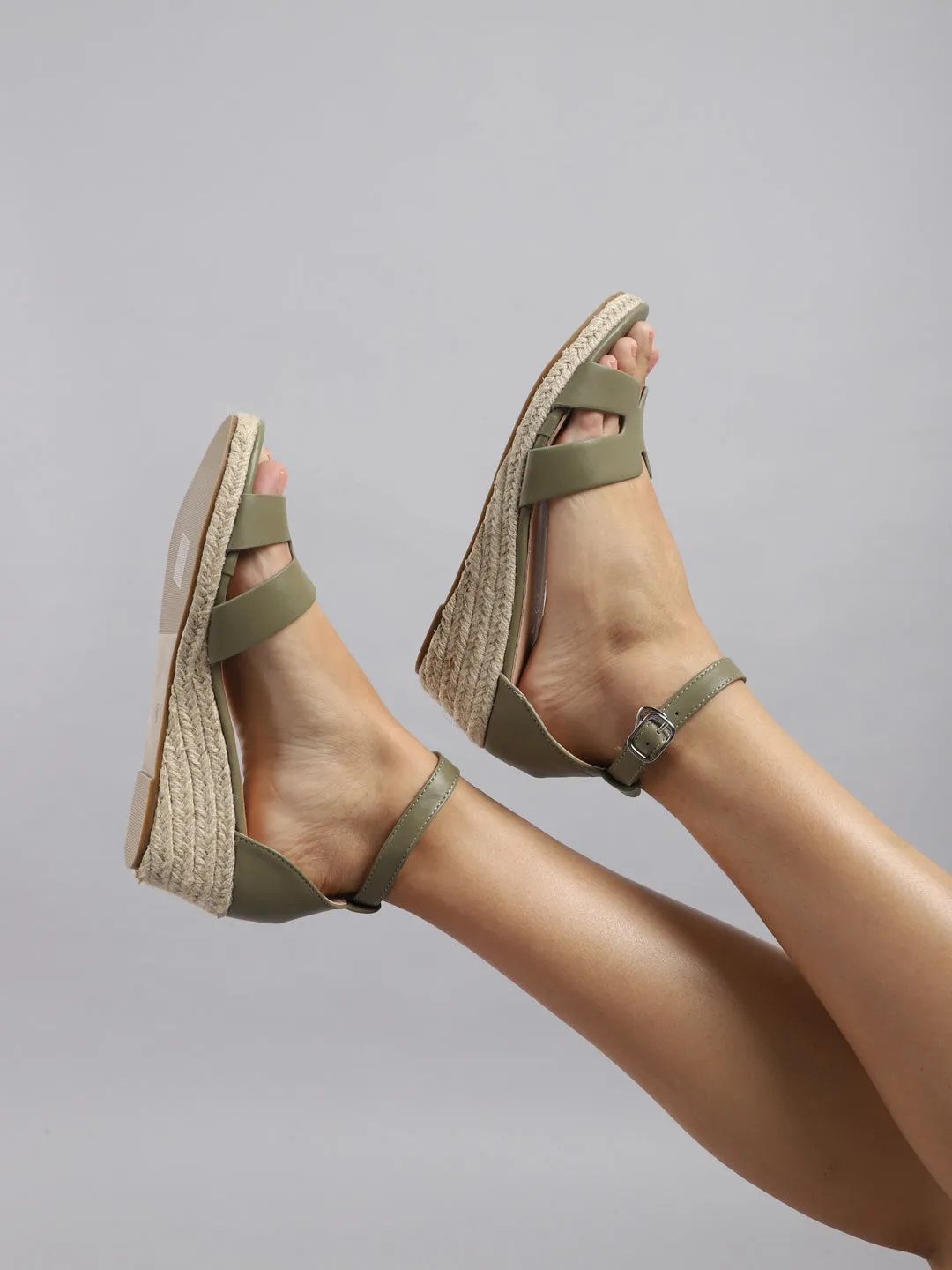 Escarpins à bride stylés en PU vert (TC-RS3659-GRN)