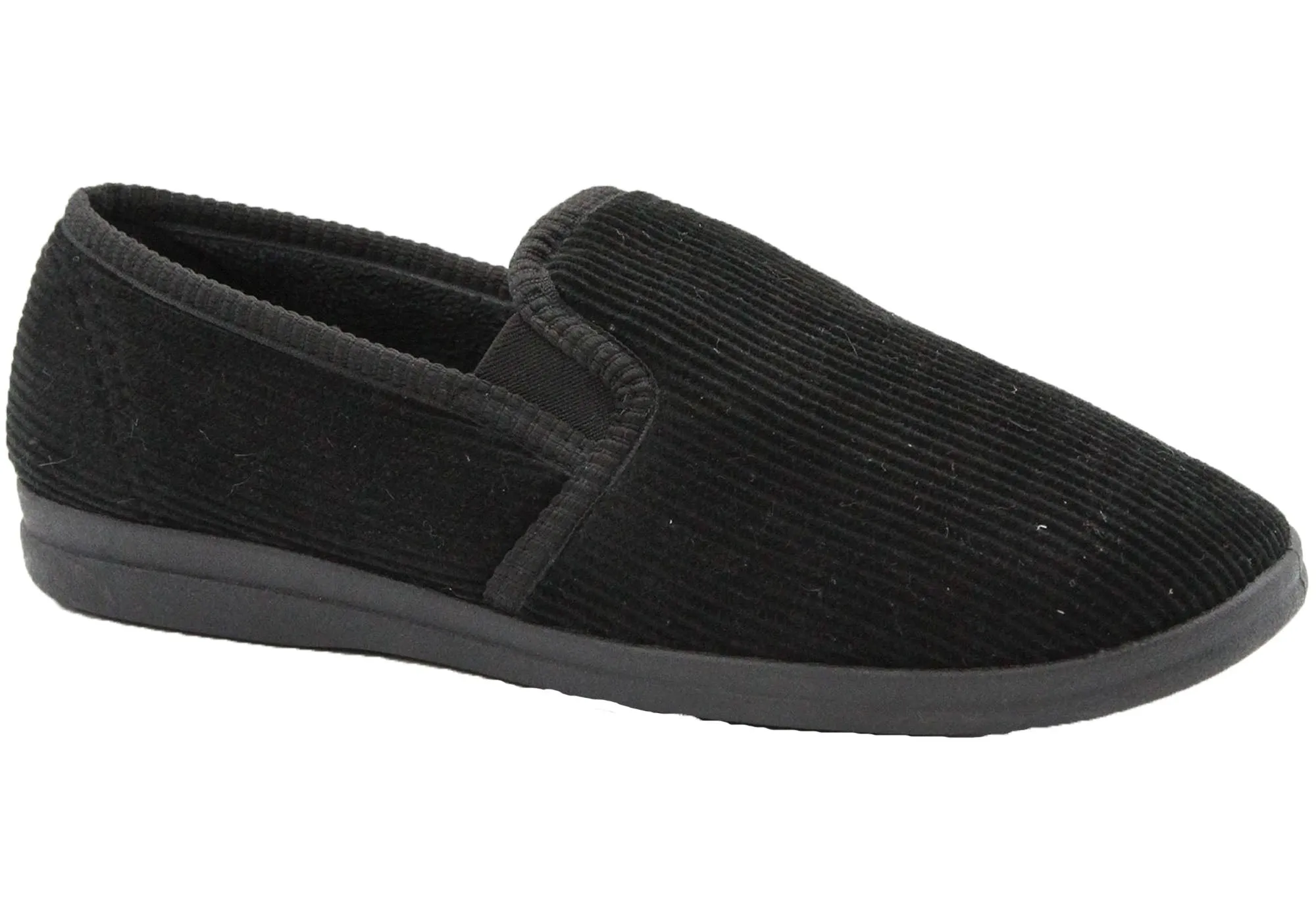 Grosby Blake 2 Chaussons d'intérieur confortables pour hommes en noir Grosby Shoes
