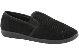 Grosby Blake 2 Mens Black Comfortable Indoor Slippers Grosby Shoes