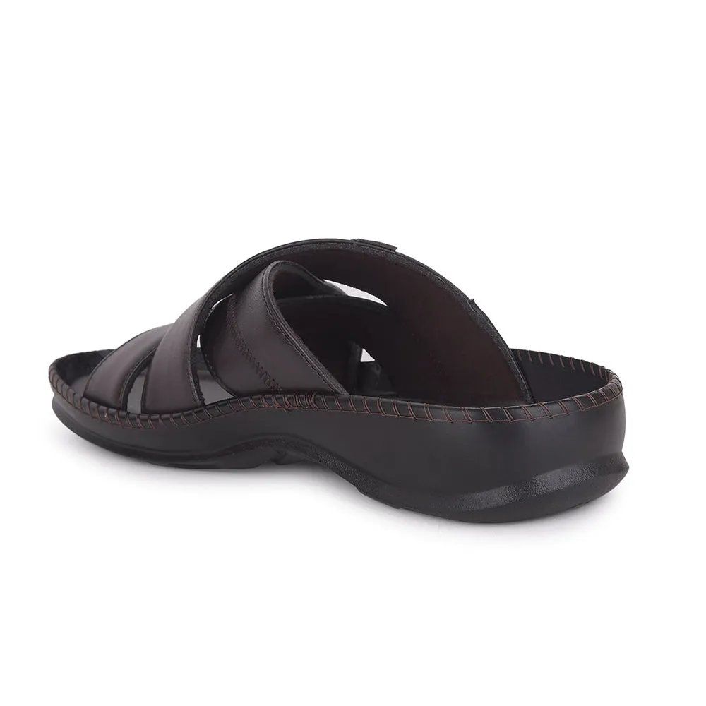 Pantoufles décontractées marron Healers pour hommes STARC-2E par Liberty