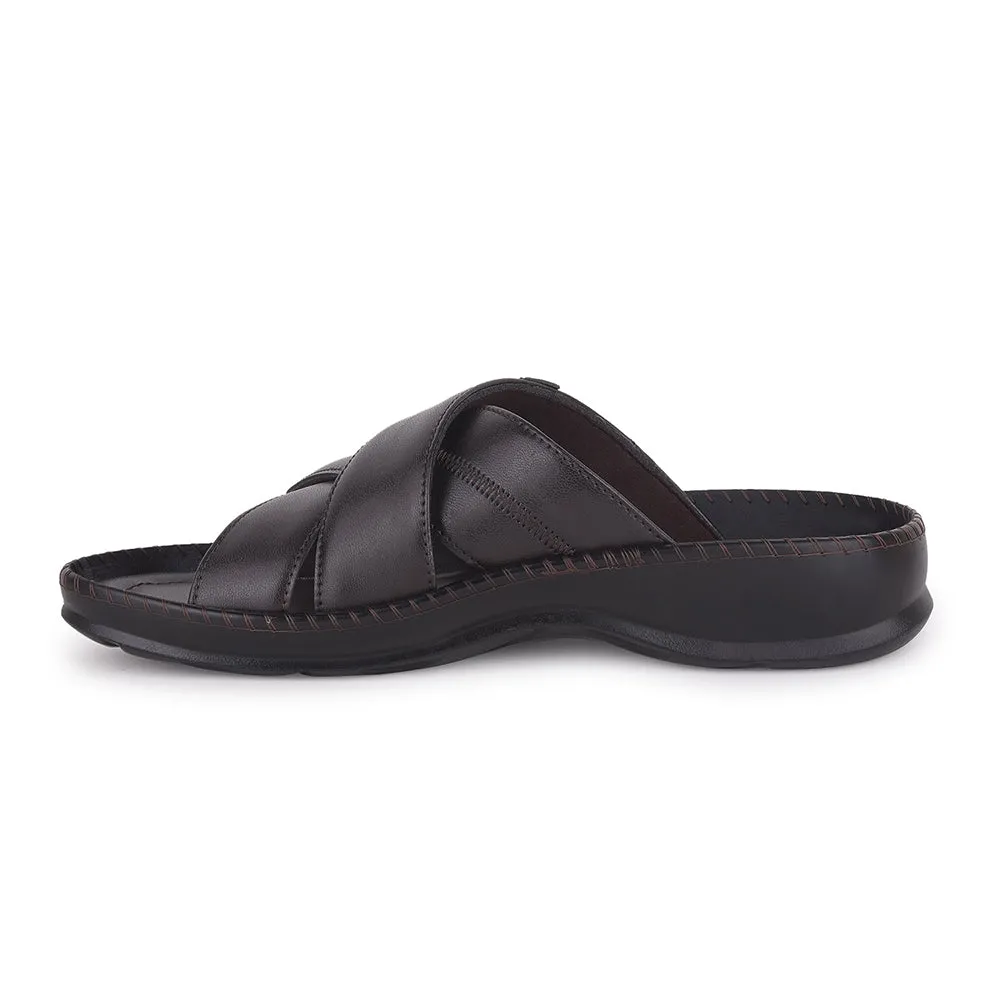 Pantoufles décontractées marron Healers pour hommes STARC-2E par Liberty