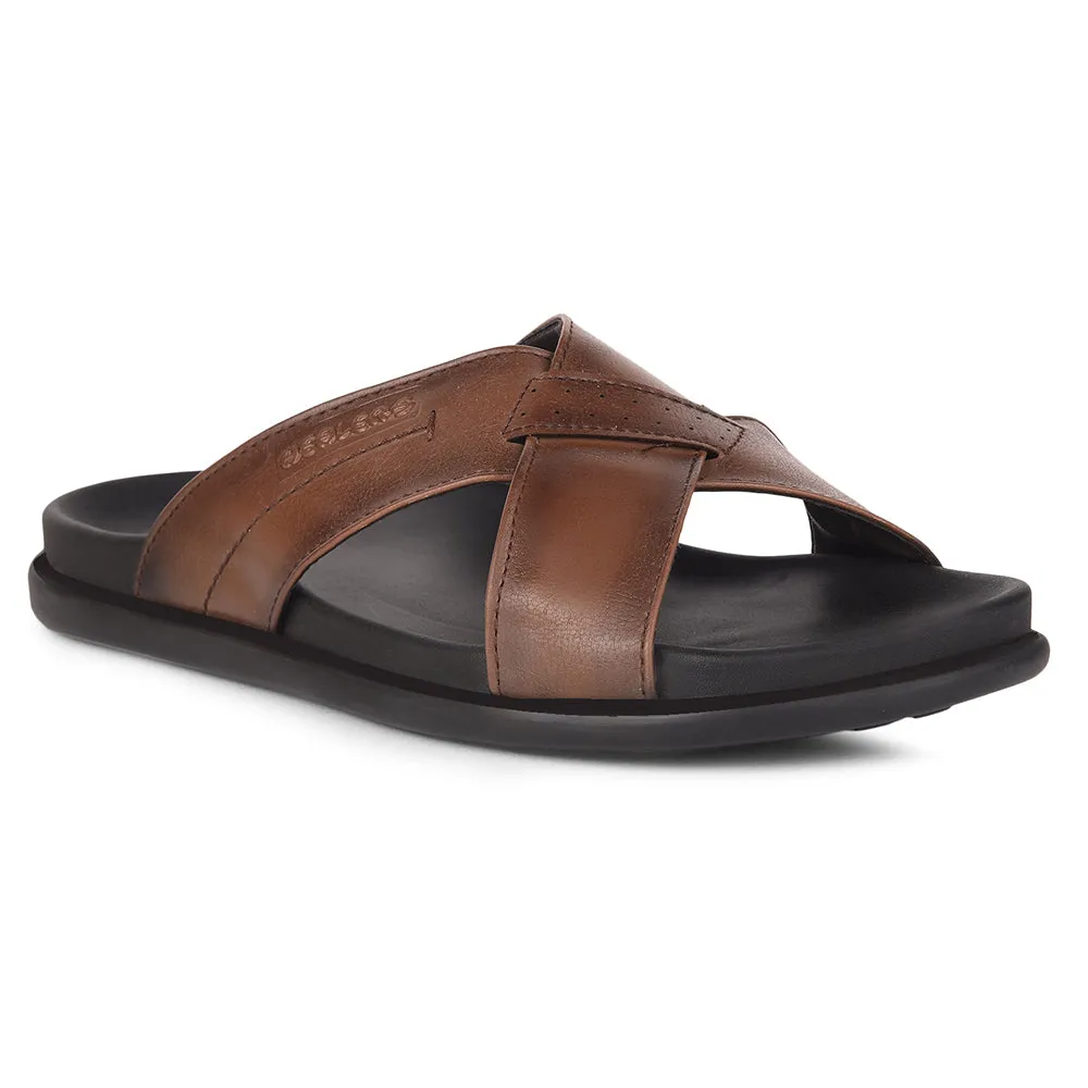 Mules Décontractées Beige Pour Hommes LEEKS-2 Par Liberty
