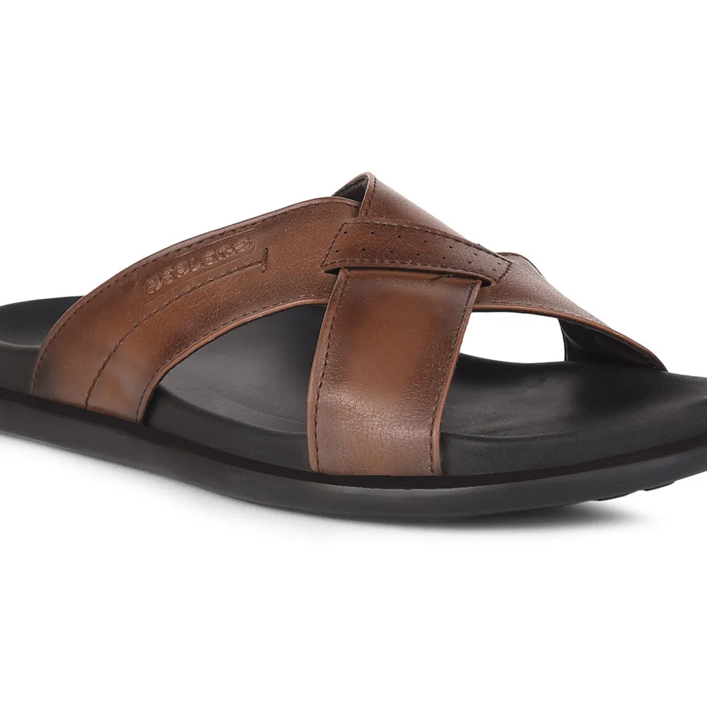 Mules Décontractées Beige Pour Hommes LEEKS-2 Par Liberty