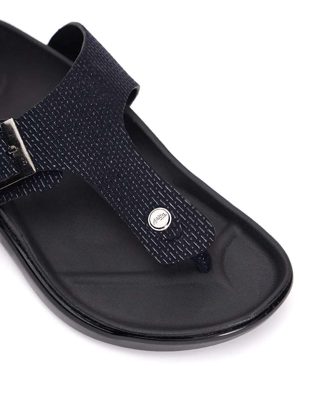 Mules ouvertes en cuir noir pour hommes Hitz