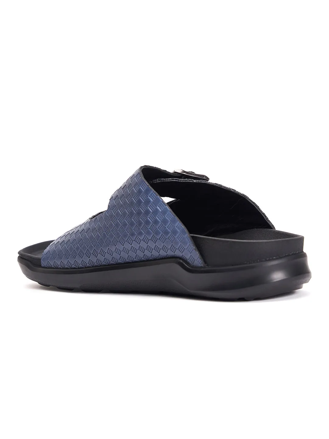 Mules en cuir bleu pour hommes Hitz