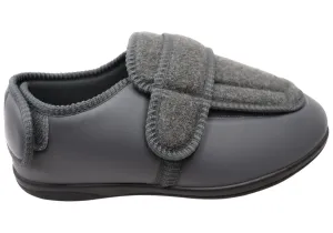 Homyped Mens Arnold Outdoor Adjustable Strap Extra Extra Wide Slippers Homyped Shoes