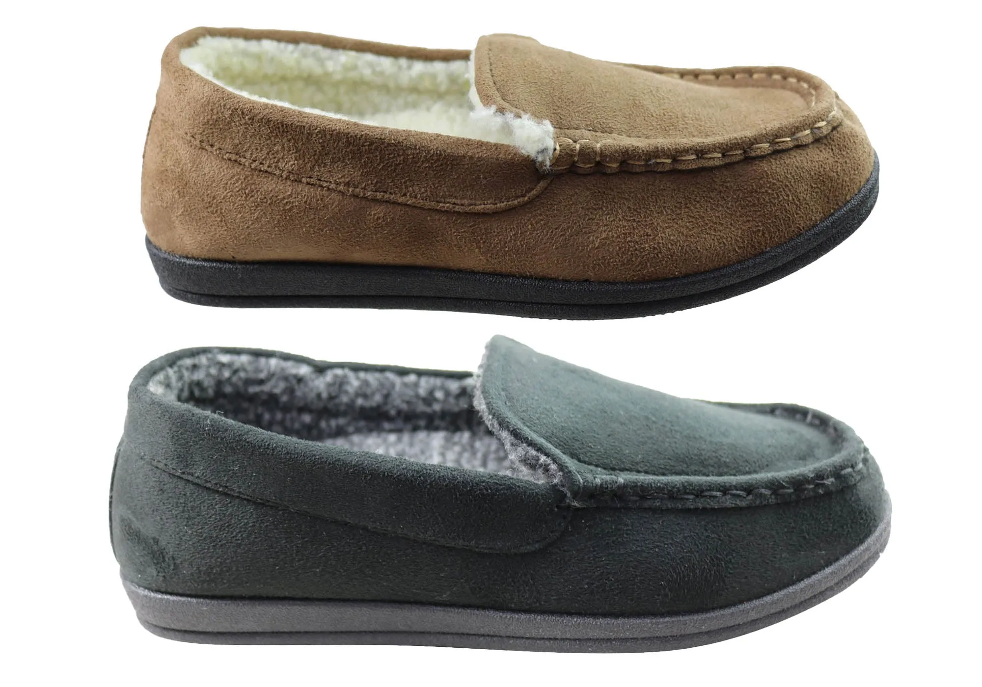 Homyped Chaussons d'intérieur confortables extra larges pour hommes Pedro