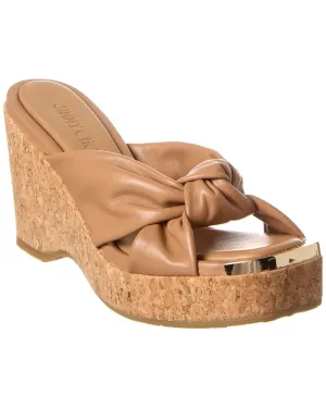 Jimmy Choo Avenue 110 Leather Wedge Sandal Shoes_Jimmy-Choo