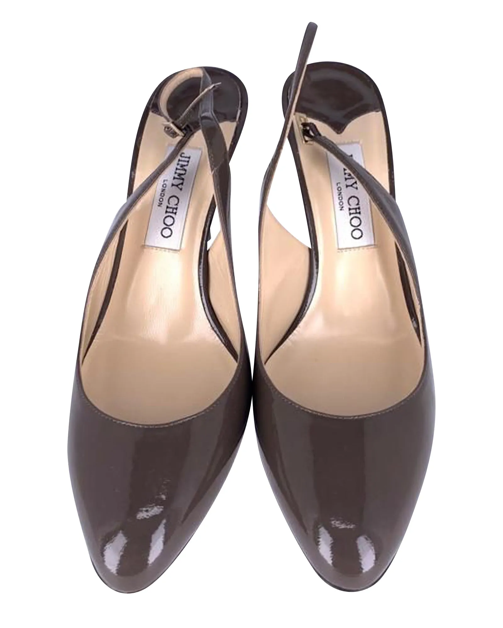 Escarpins Jimmy Choo à Bride Arrière en Cuir Marron
