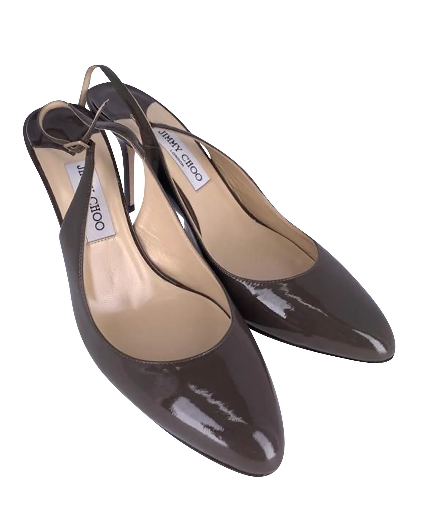 Escarpins Jimmy Choo à Bride Arrière en Cuir Marron