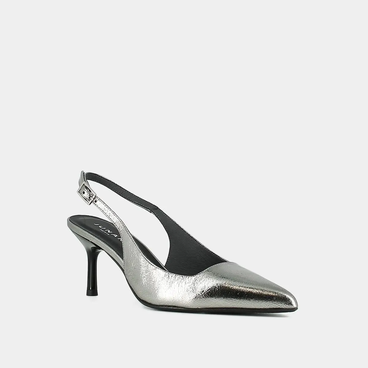 Jonak Chaussures Femme 264-lise Diamantus Cuir Métal Argent-Foncé