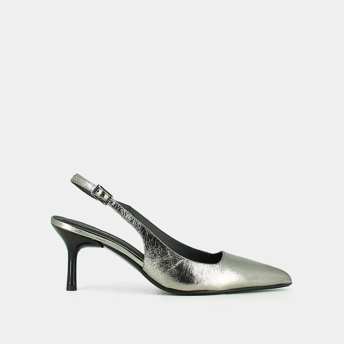 Jonak Chaussures Femme 264-lise Diamantus Cuir Métal Argent-Foncé