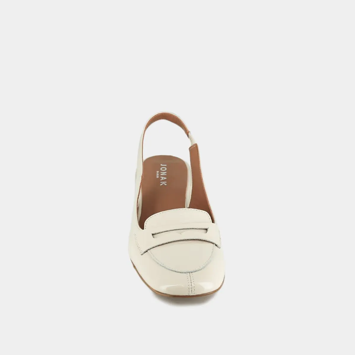 Jonak Chaussures Femme 429 - Mariée Vernis Plissé Écru