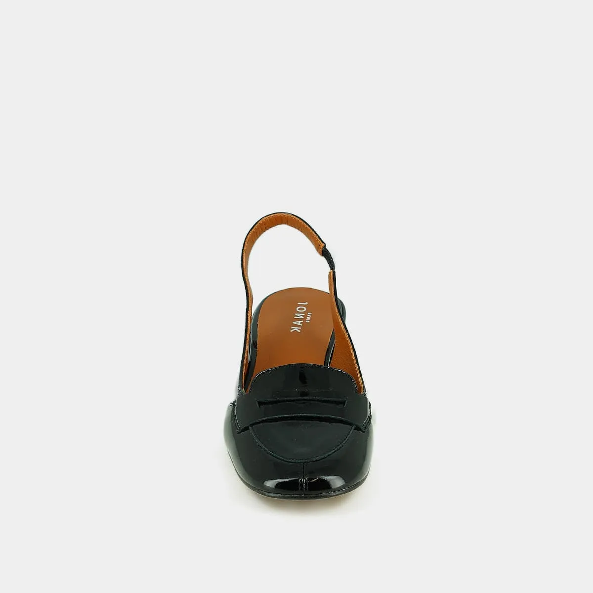 Jonak Chaussures Femme 429 - Mariée Vernis Plissé Noir