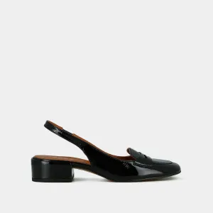 Jonak Women's Shoes 429- Bride Vernis Plisse Noir