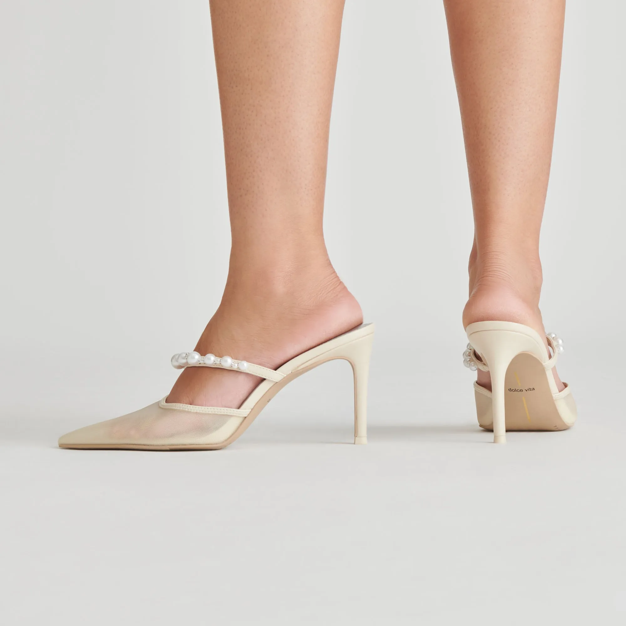 KAYSIE PEARL TALONS IVOIRE MAILLE