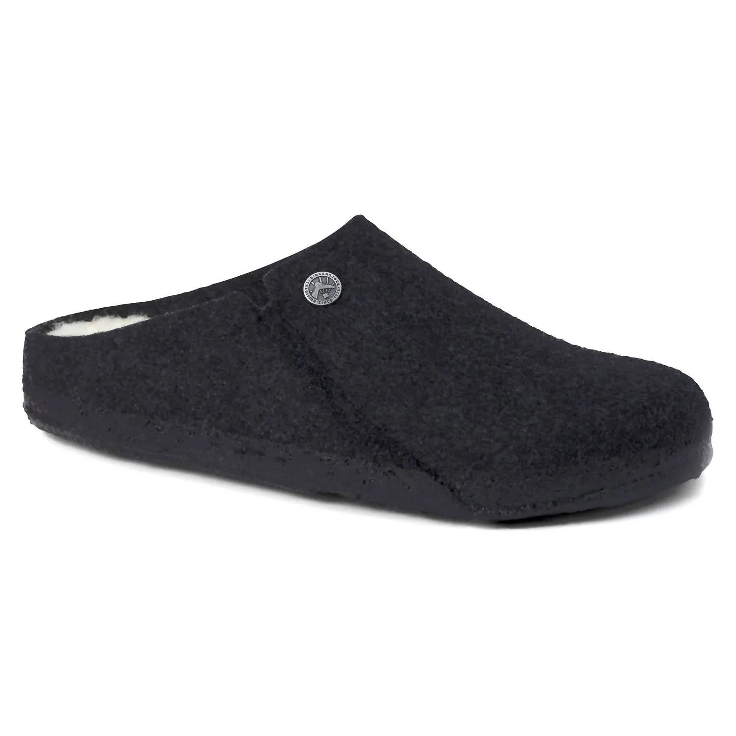 Pantoufle en peau de mouton Zermatt pour homme en anthracite