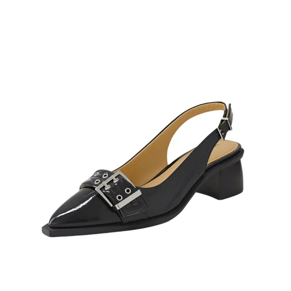 Mollini Escarpins à Talons Brillants Noirs_Mollini