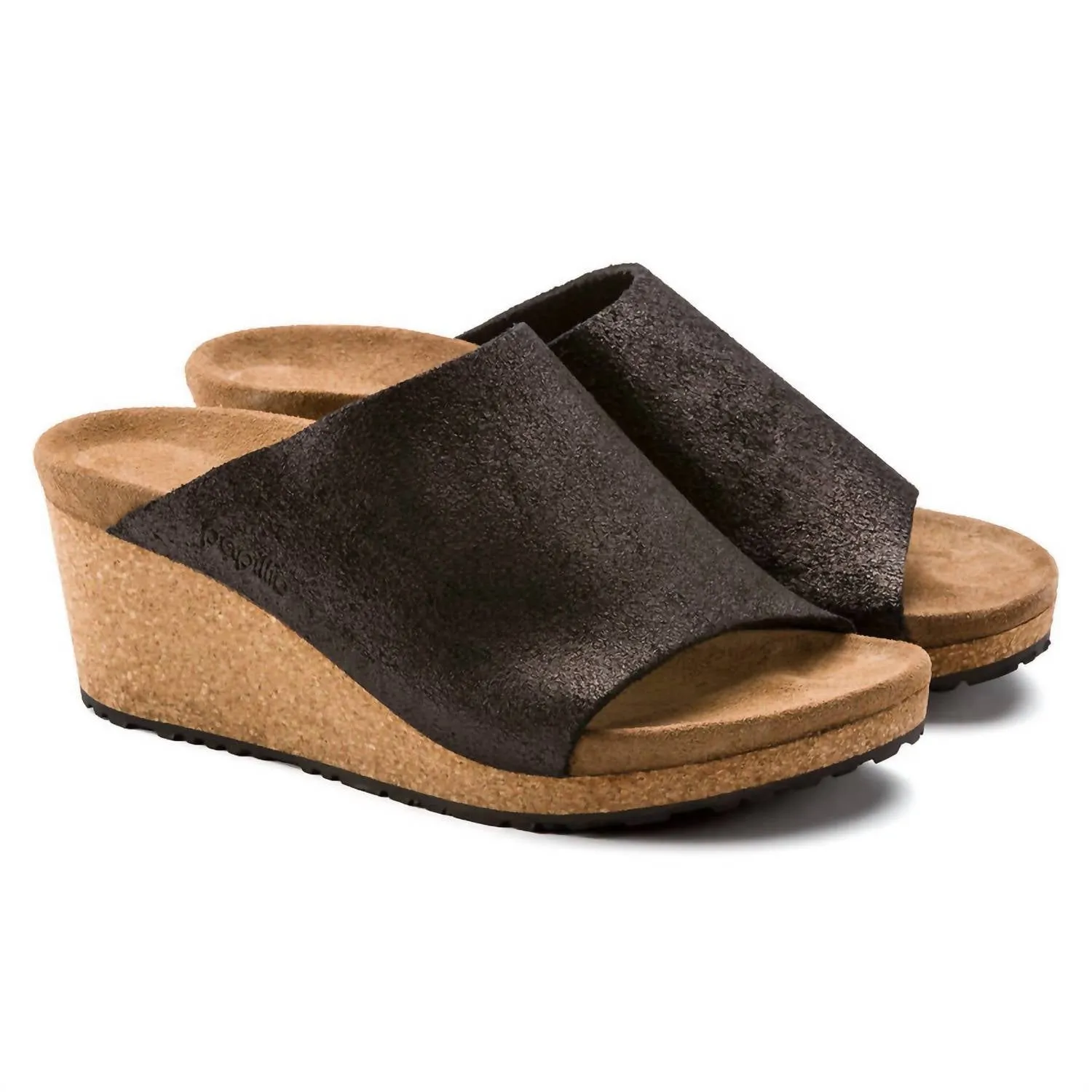 Namica Wedge en Suédé Antique Lavé Noir