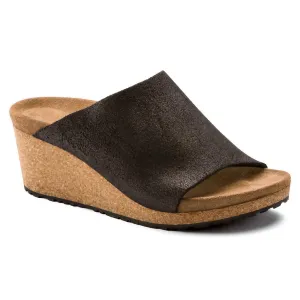 Namica Washed Antique Suede Wedge In Black