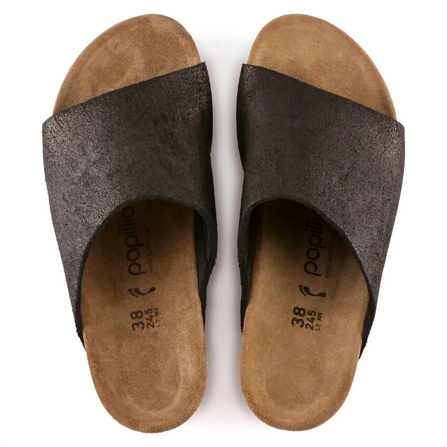 Namica Wedge en Suédé Antique Lavé Noir