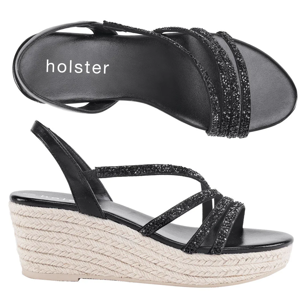 Espadrille de fête - Noir