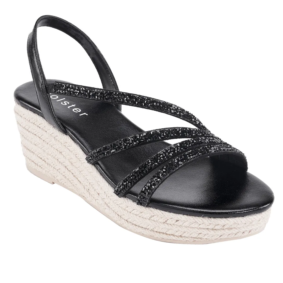 Espadrille de fête - Noir