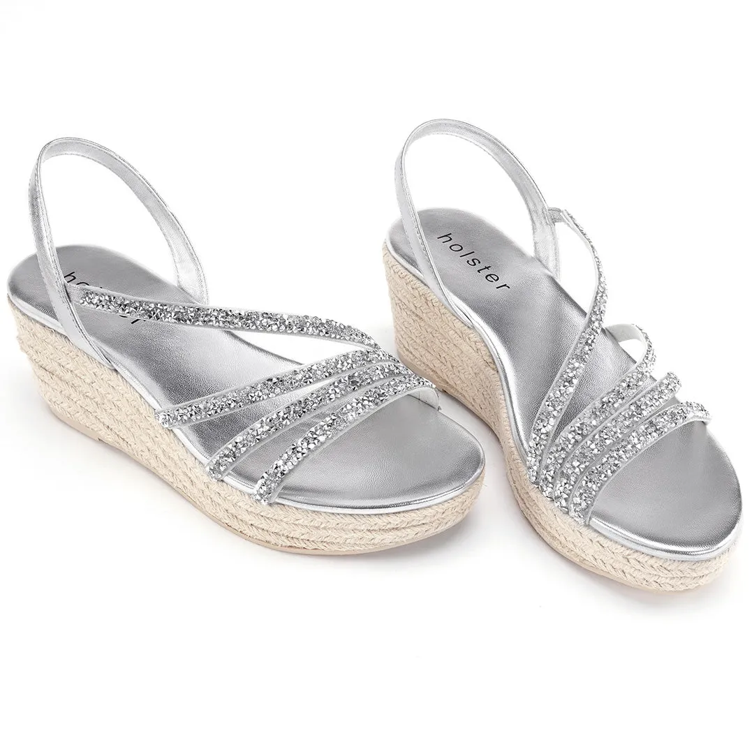 Espadrille de fête - Argenté