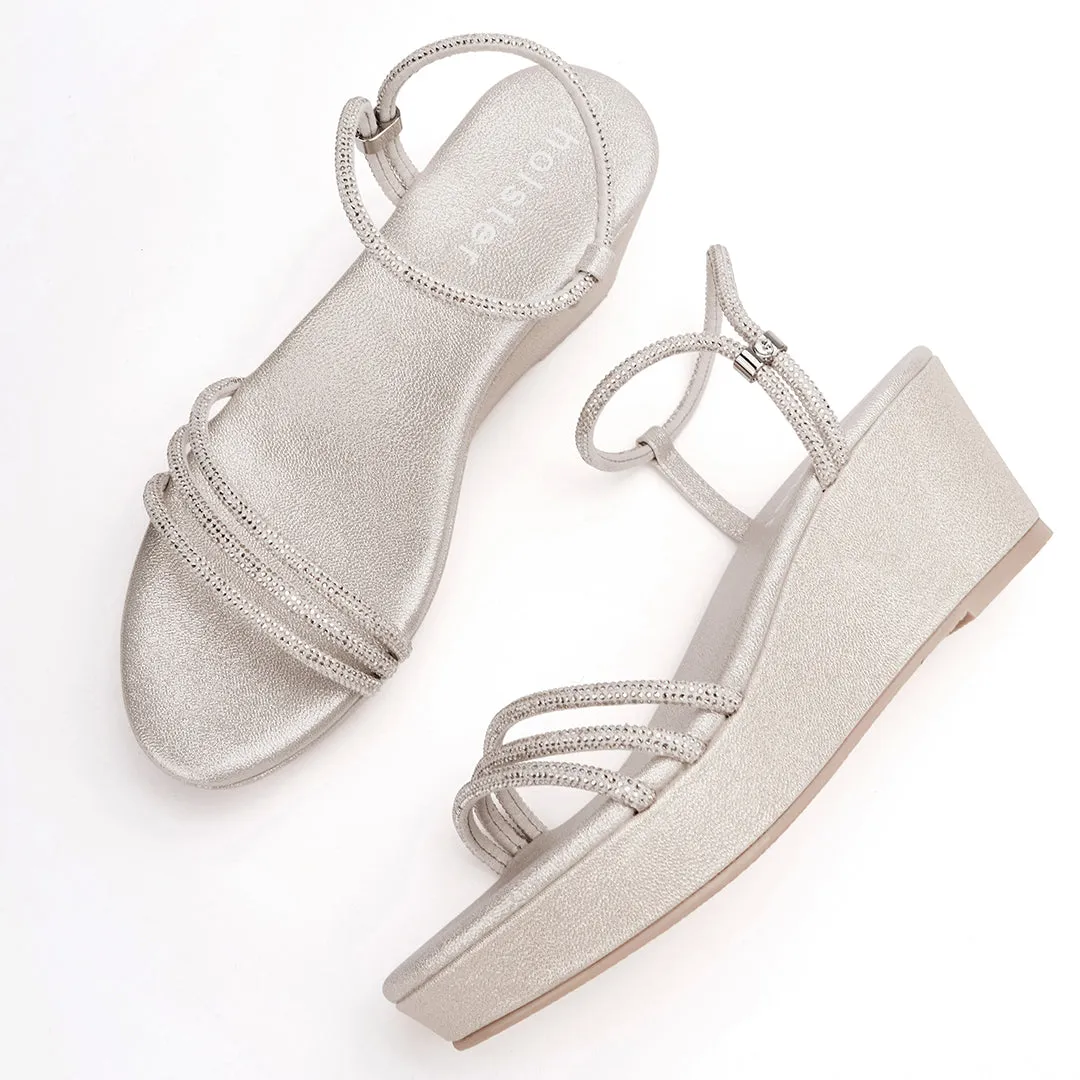 Ensemble Revel Wedge - Or Clair / Argent