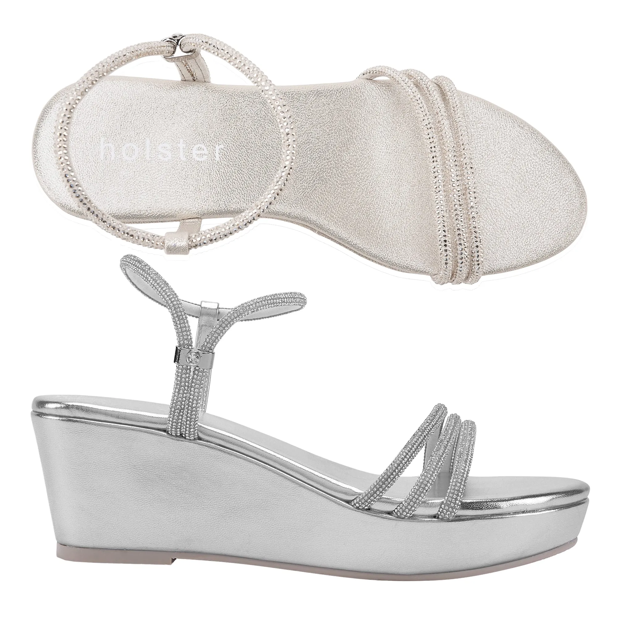 Ensemble Revel Wedge - Or Clair / Argent