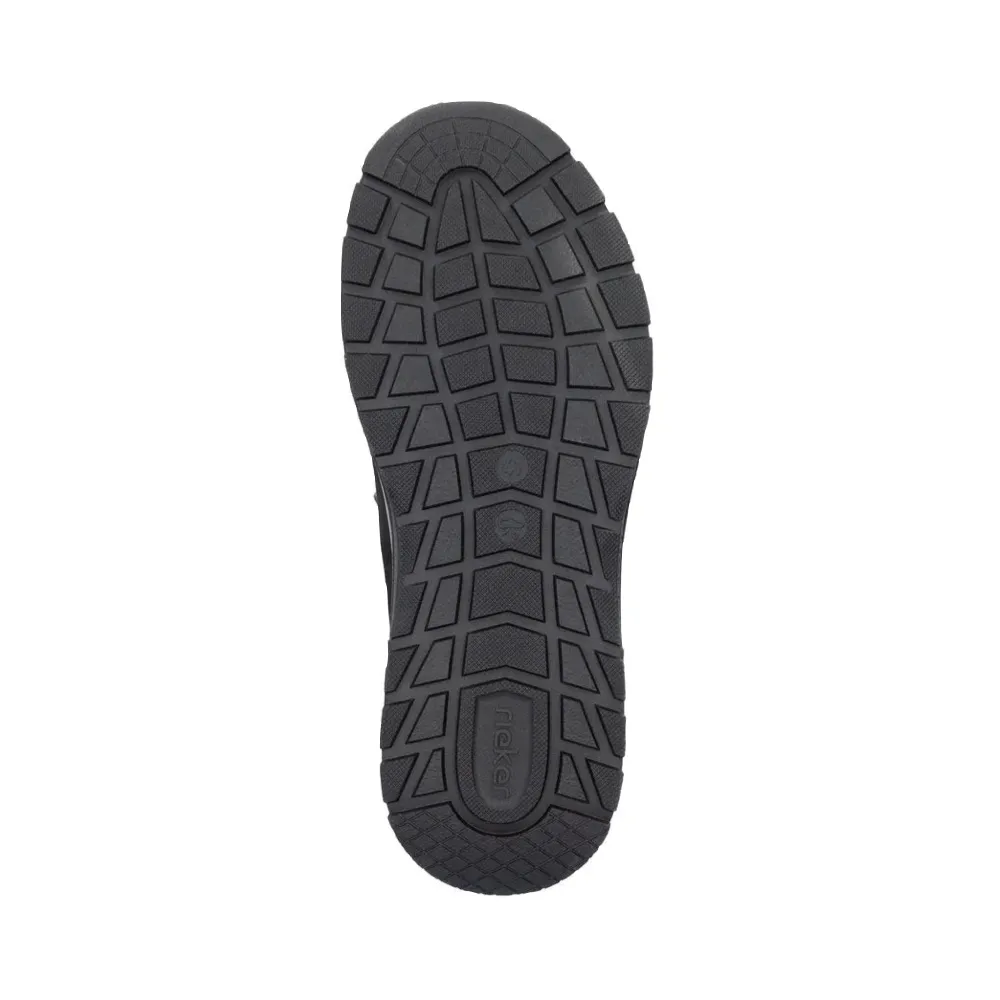 Chaussure Rieker Bruce 50 à lacets élastiques pour homme en noir
