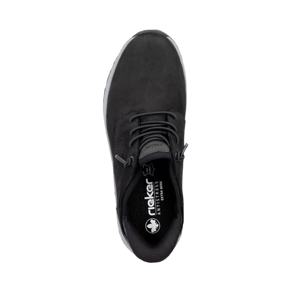 Chaussure Rieker Bruce 50 à lacets élastiques pour homme en noir