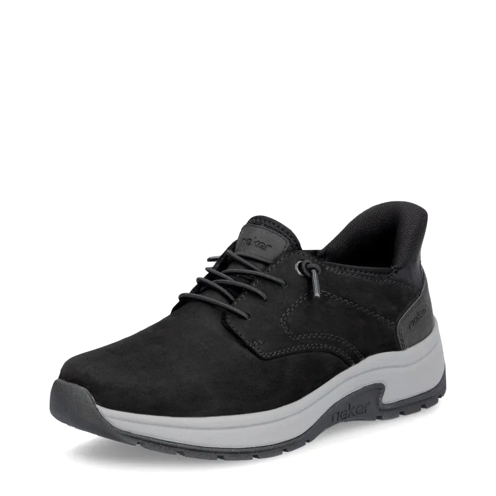 Chaussure Rieker Bruce 50 à lacets élastiques pour homme en noir