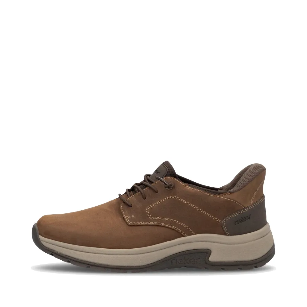 Chaussure Rieker Bruce 50 à lacets élastiques pour homme en marron