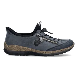 Rieker Women's N3267-14 Kitty Pacific/Atlantic/Black Leather Rieker Shoes