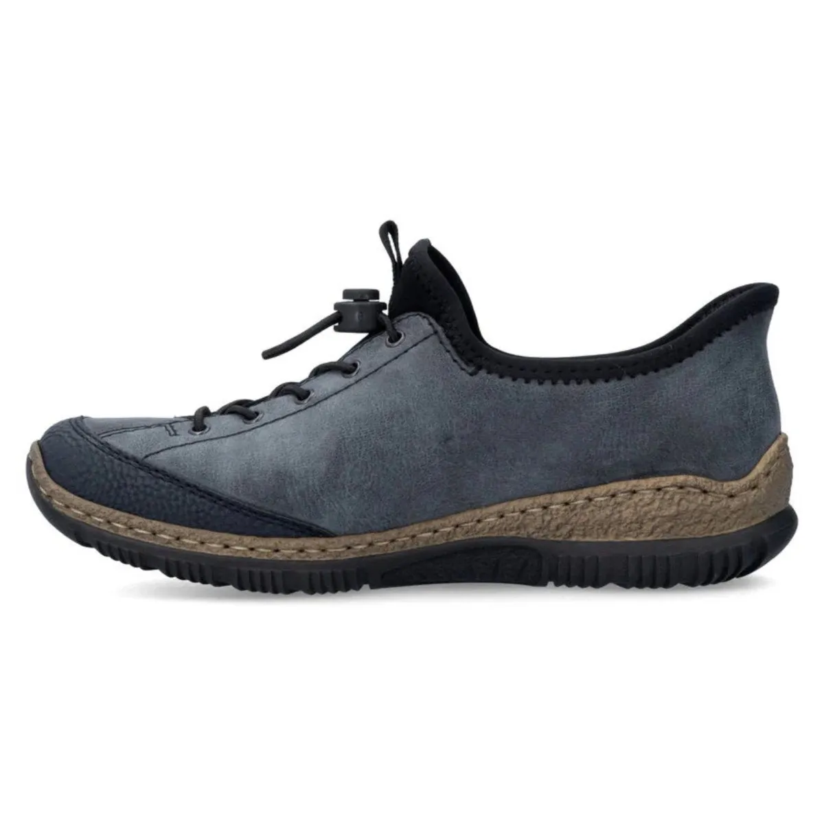 Rieker Femme N3267-14 Kitty Pacifique/Atlantique/Noir en Cuir
