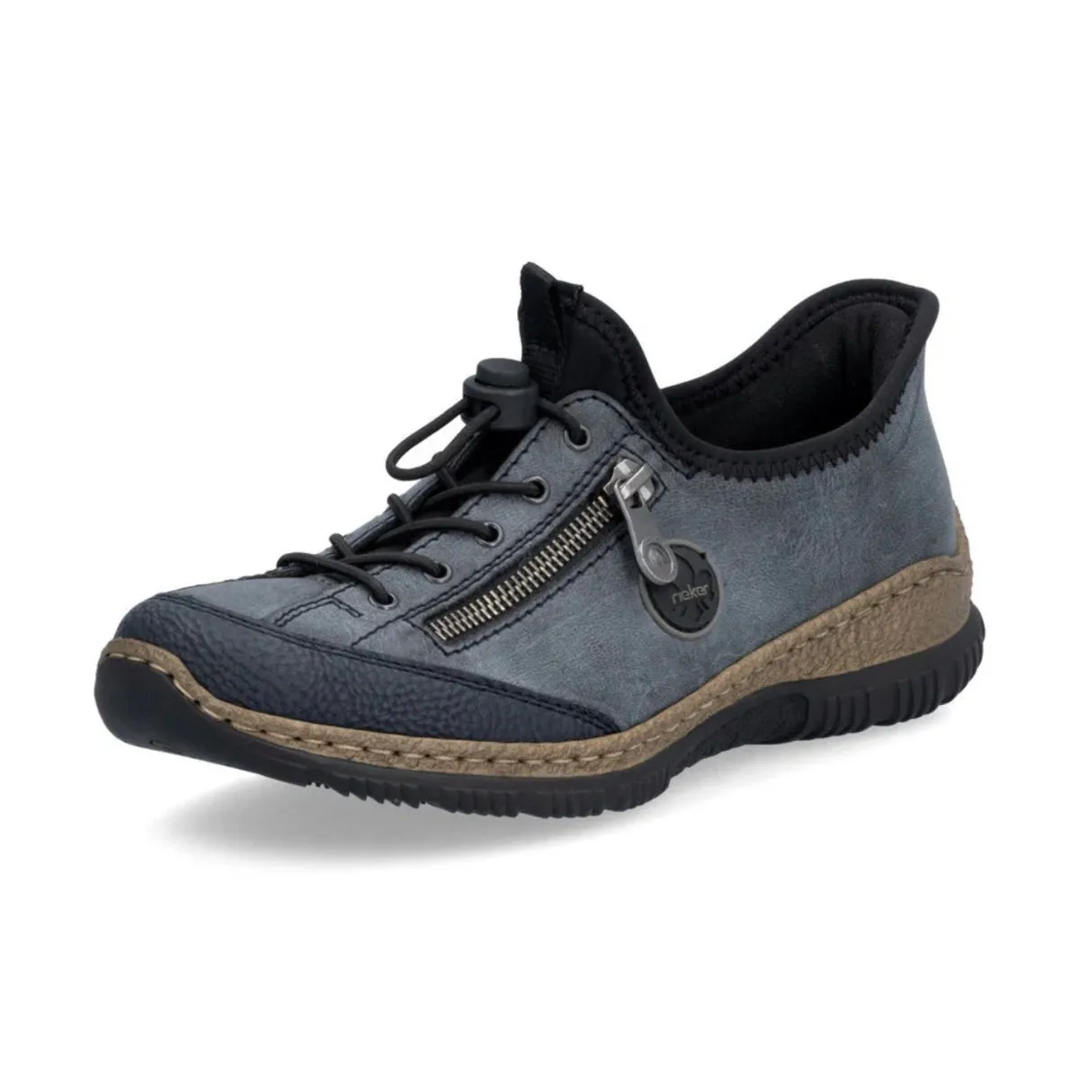 Rieker Femme N3267-14 Kitty Pacifique/Atlantique/Noir en Cuir
