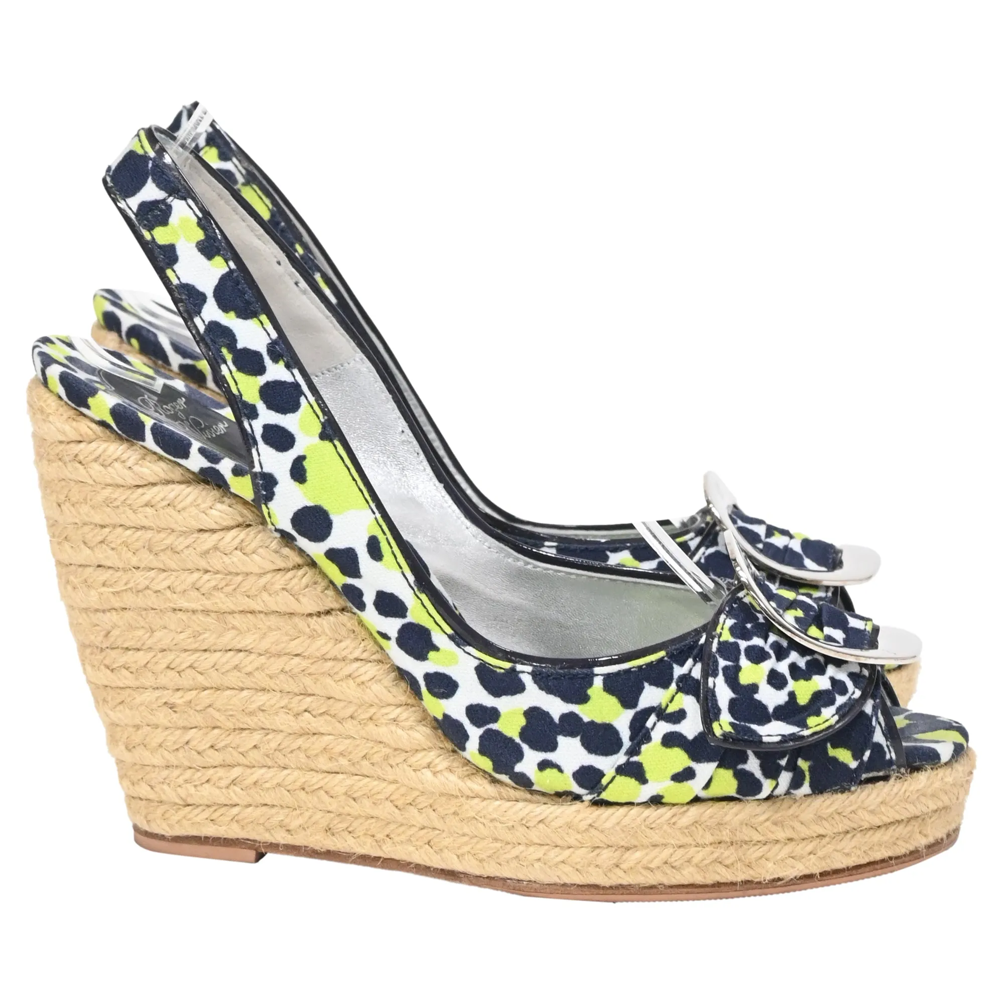 Escarpins compensés Roger Vivier à brides multicolores en toile