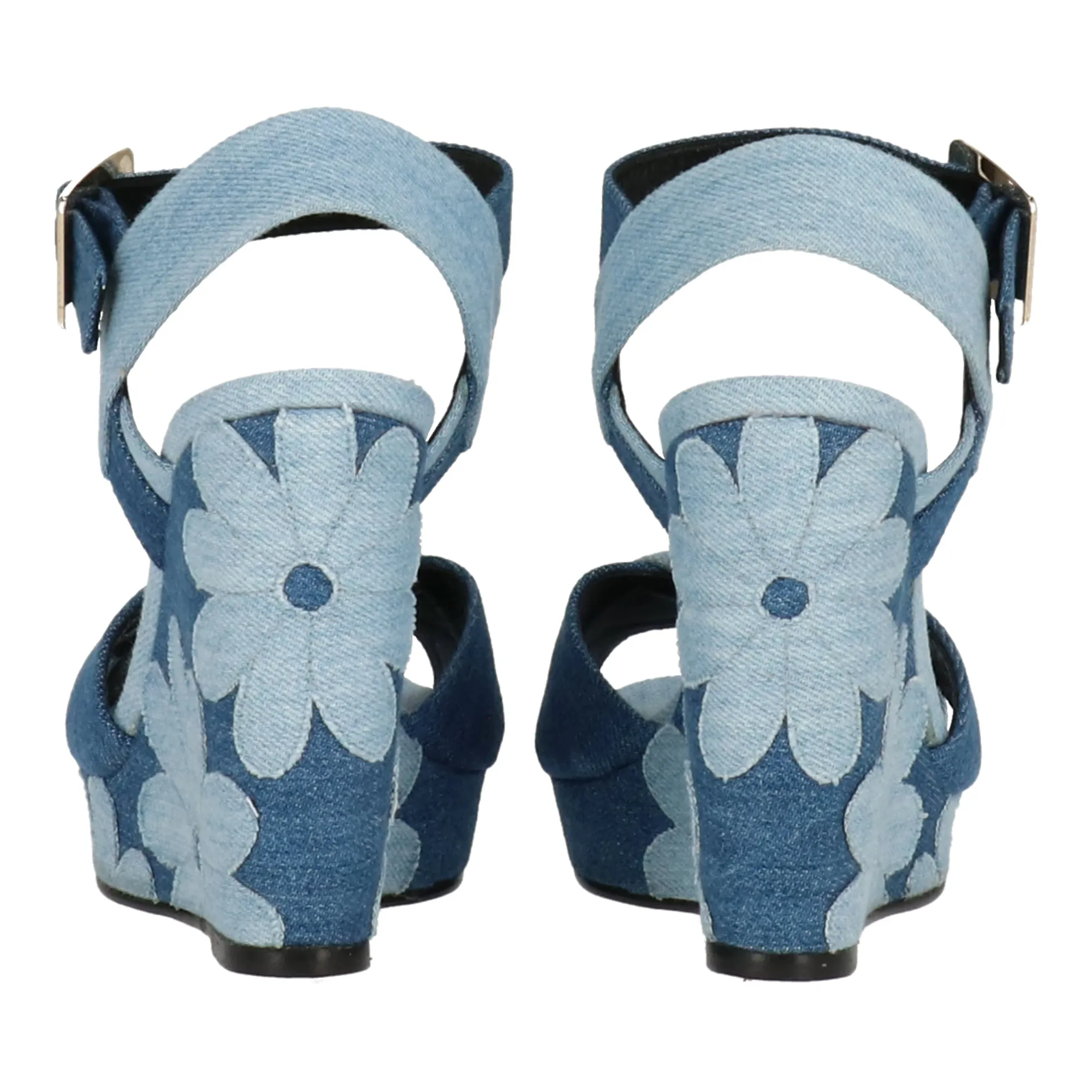 Roger Vivier Escarpins Femme à Talon Compensé Bleu Multicolore_Roger-Vivier