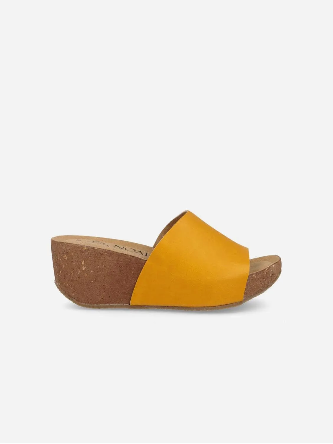 Escarpins compensés végan en simili cuir de maïs Rossella Femme | Ocre