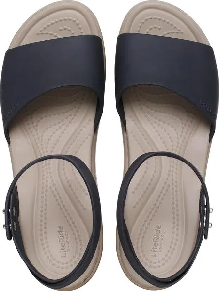 Chaussures Crocs Brooklyn pour Femme à Bride Cheville et Semelle Compensée
