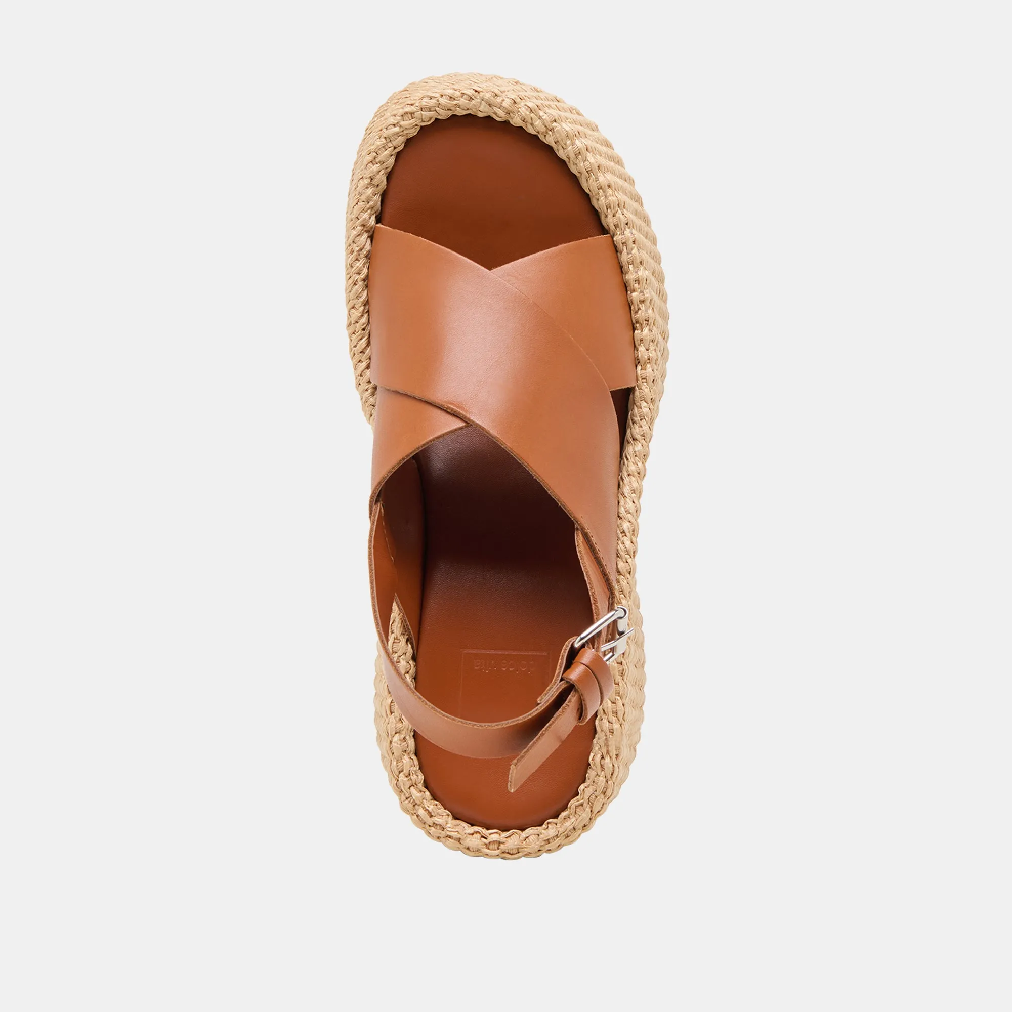 SKYLAR WEDGES CUIR MARRON