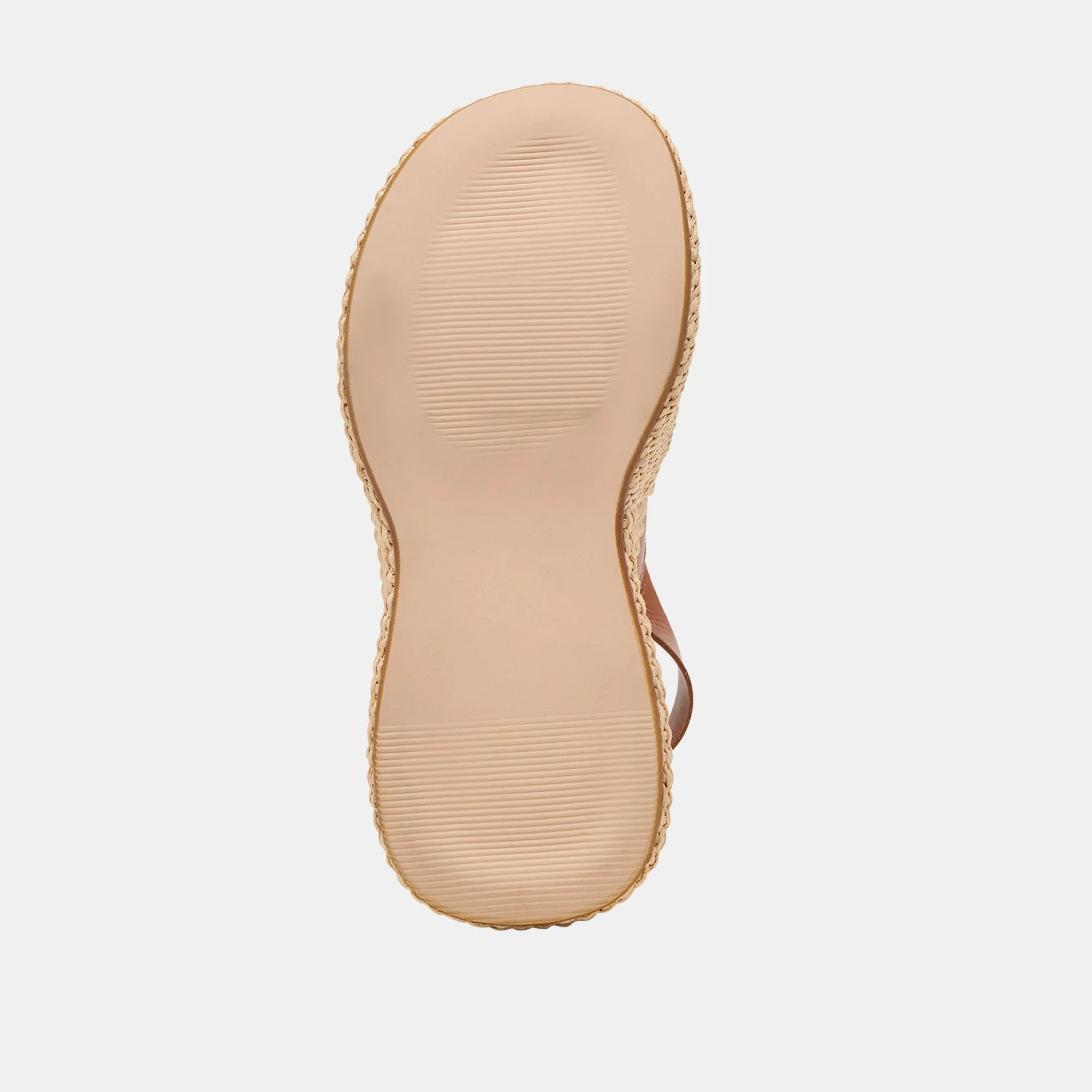 SKYLAR WEDGES CUIR MARRON