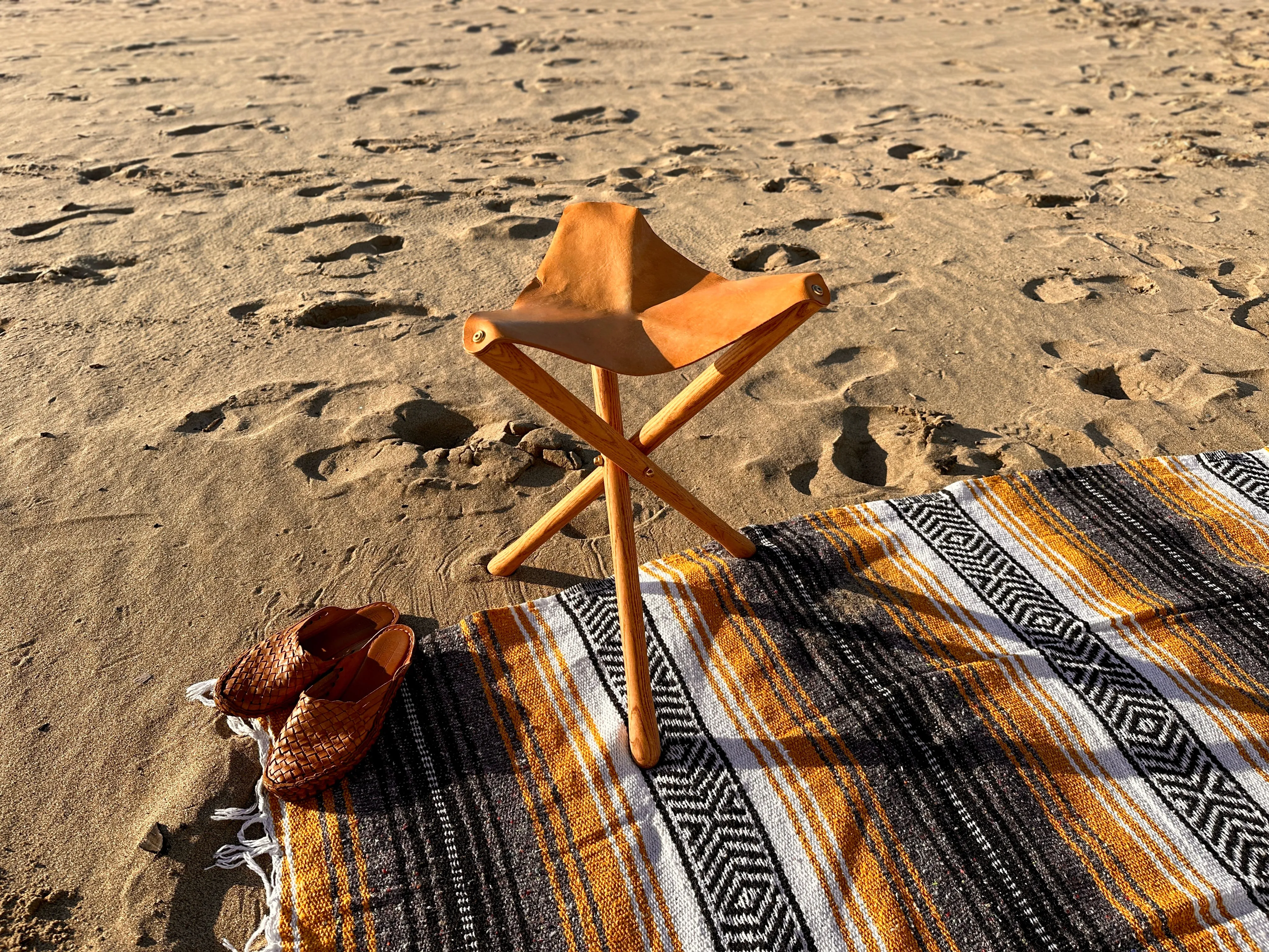 Tabouret en Cuir Plein
