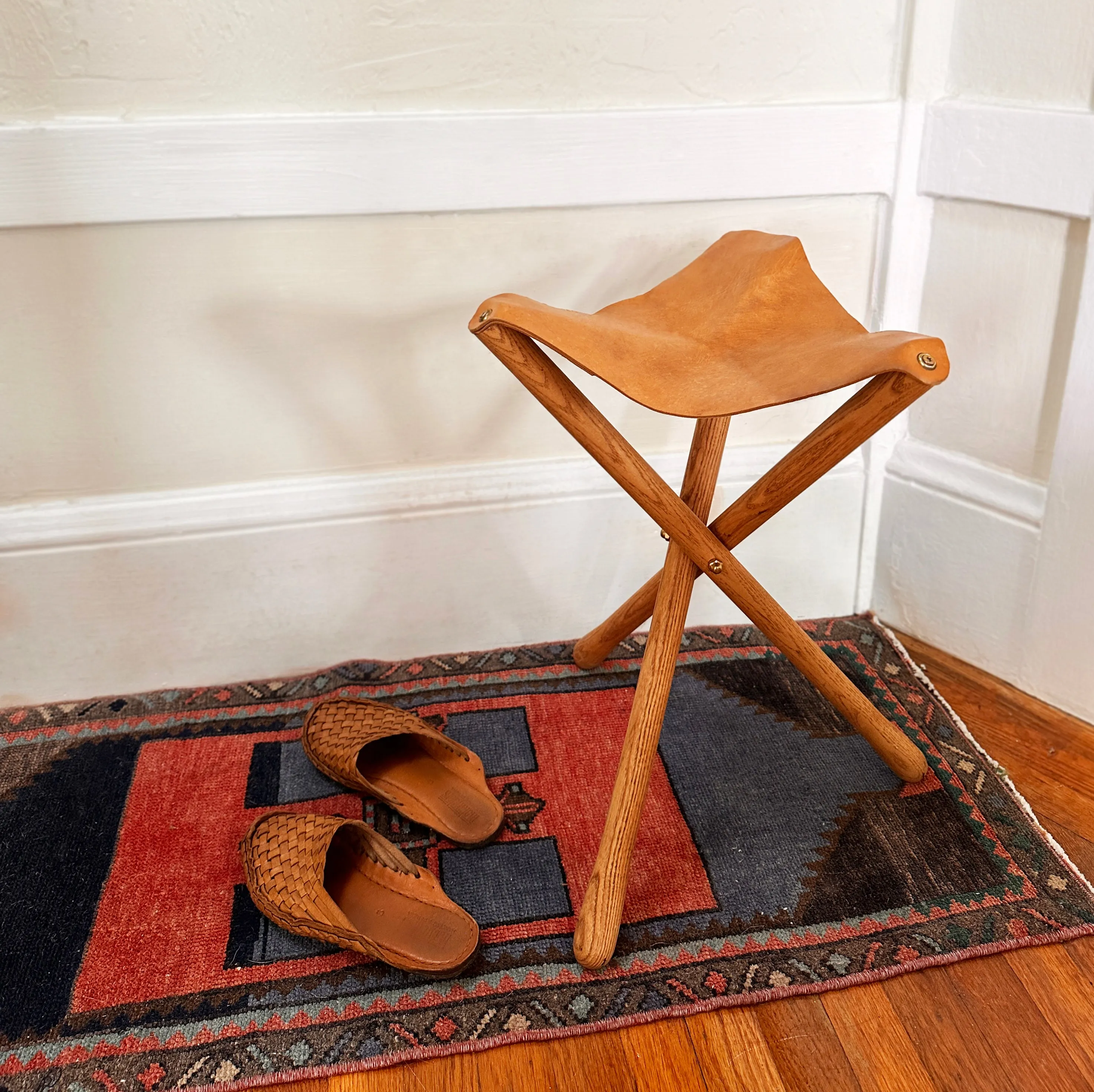 Tabouret en Cuir Plein