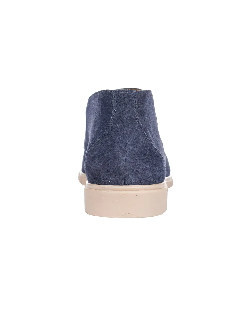 Bottes Suède à la Cheville Bleu Marine
