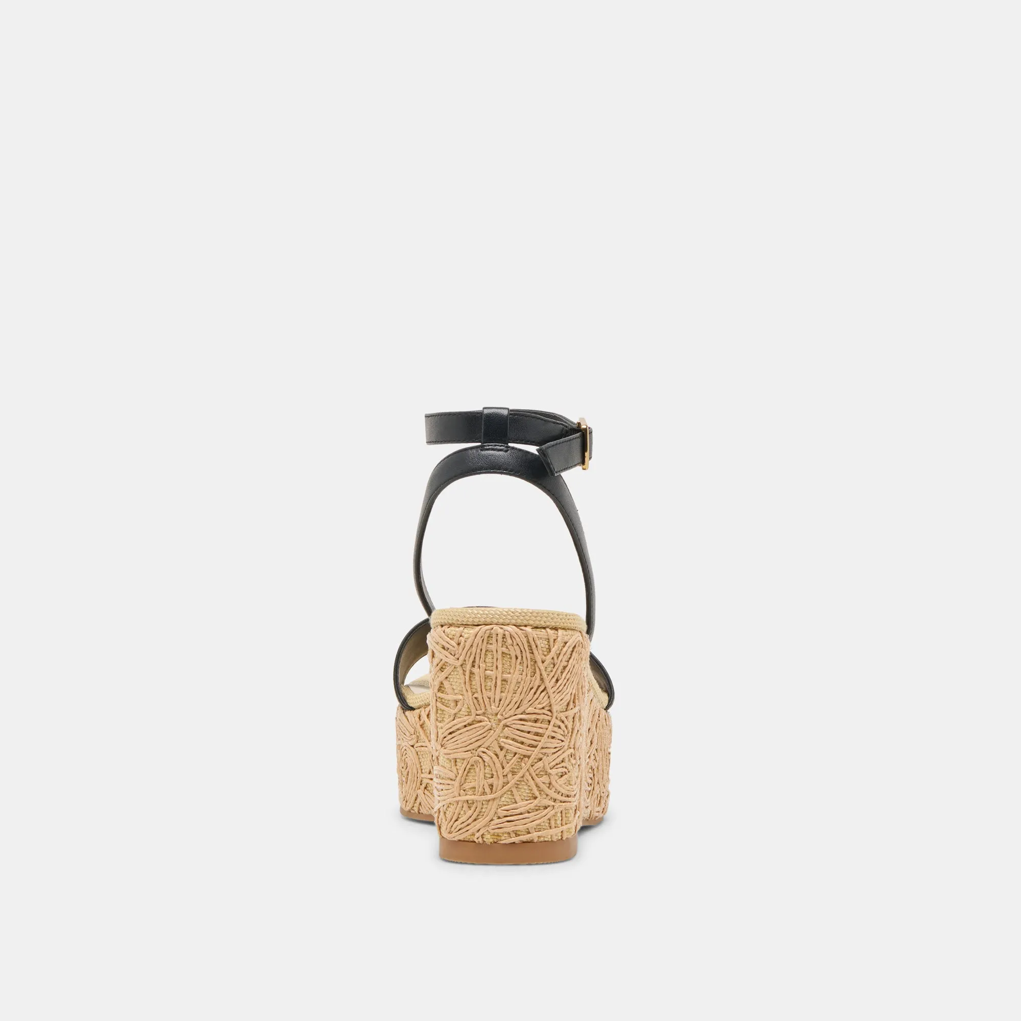 TALISA WEDGES EN CUIR NOIR