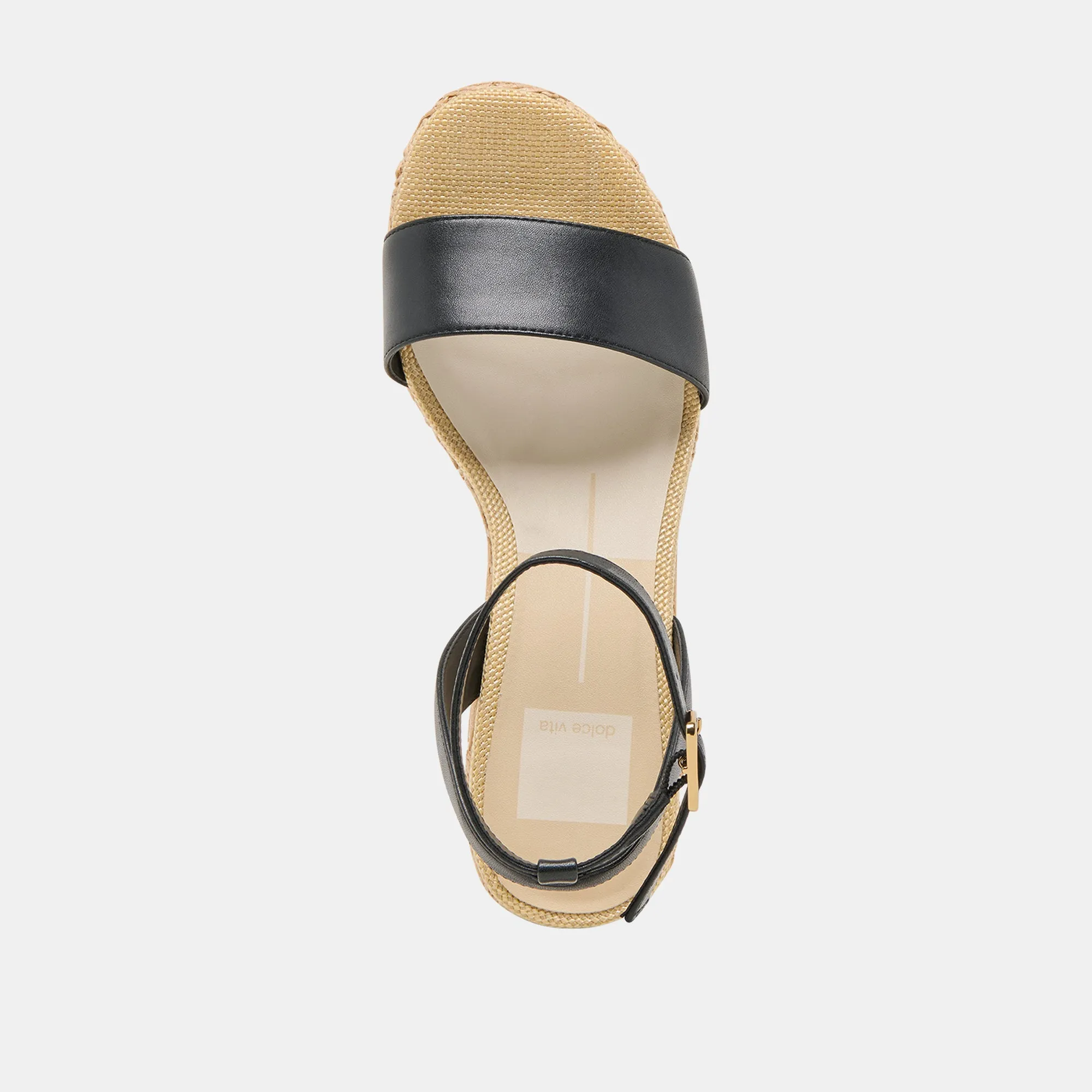 TALISA WEDGES EN CUIR NOIR